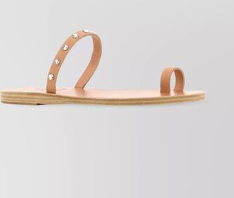 Ancient Greek Sandals audrey flat sole thong sandals with studded strap