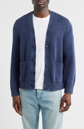 Corridor Acid Wash Cotton Cardigan in Navy at Nordstrom, Size Small