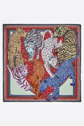 Bimba & Lola Cats heart shawl with borders in Red at Nordstrom