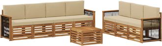 vidaXL Juegos De Sof&aacute;s 8 Uds. Madera De Acacia S&oacute;lida Vidaxl