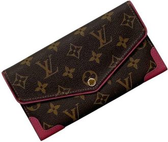 Louis Vuitton Brown Monogram Pink Monogram Long Wallet (Bi-Fold) (Pre-Owned)