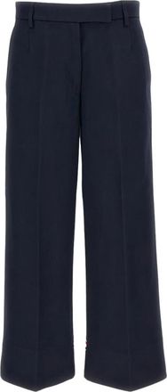 Thom Browne Cotton Gabardine Chino Broek - Dames - Vrijetijds broeken - Blauw - S - Katoen - Broeken