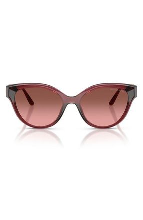 Michael Kors Nagoya 53mm Gradient Cat Eye Sunglasses in Rosewood /Brown Rose Gradient at Nordstrom