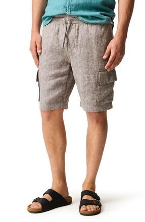 Rodd & Gunn Resort Slub Linen Drawstring Cargo Shorts in Mocha at Nordstrom, Size Xxx-Large
