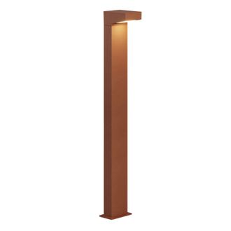 Zafferano Baliza de aluminio corten, led 13w, 3000k, 90 cm