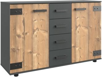 Wimex Kombikommode »Stockholm Sideboard Kommodenschrank, Made in Germany« Industrial-Look, 2-türig mit 4 Schubladen, 130x41x83 cm