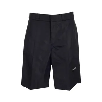 Valentino Casual Shorts, male, Black, Size: S Valentino Black Nylon Bermuda Shorts