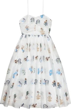 Munthe Midi Jurk - Dames - Casual kleedjes - Wit - M - Kleedjes