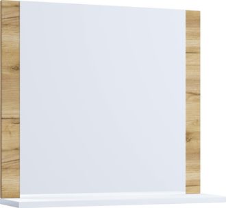 ebuy24 Espejo De Ba&ntilde;o Vcm Sin Marco Espejo De Pared Dise&ntilde;o Delgado Dimensiones Aprox. Al. 55 X An. 60 X P. 17 Cm Espejo De Pared - Lendas (miel Roble / Blanc