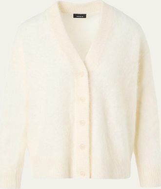 Akris V-Neck Cloud Cashmere Cardigan