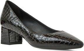 Aquatalia Pasha Weatherproof Pump in Black Embossed Croc at Nordstrom Rack, Size 10