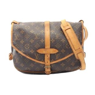 Louis Vuitton Pre-owned Cross Body Bags, female, Brown, Size: ONE SIZE Pre-owned Saumur 30 Monogram Shoulder Bag