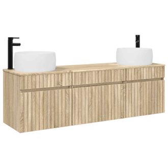 vidaXL Juego De Muebles De Ba&ntilde;o 3 Uds. Roble Sonoma 49 X 44,5 X 66 Cm Vidaxl