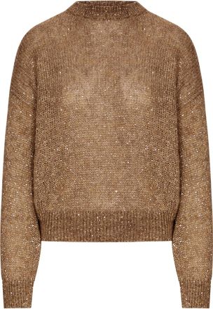 Brunello Cucinelli LUREX YARN SWEATER WITH SEQUINS - Brunello Cucinelli - Woman