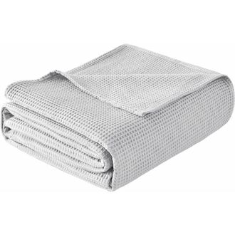 Woltu 170x210 Cm Colcha Cama 100% Algod&oacute;n Cubrecama Waffle Pique Gris B - Woltu