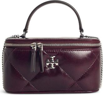 Tory Burch Vanity Burgundy Leather Bag