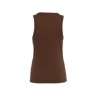 Entire studios Ribbed Scoop Neck Tank Top - Brown