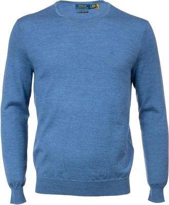 Polo Ralph Lauren Trui met ronde hals - Heren - Ronde hals truien - Blauw - S - Wol - Truien & Vesten
