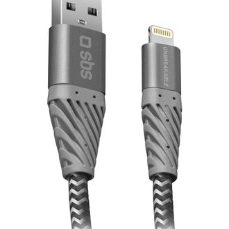 SBS Sbs Tecableunrelig2gk Cable De Conector Lightning 2 M Negro, Gris