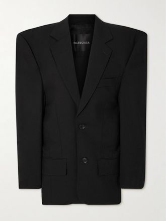 Balenciaga Blazer Oversize In Lana - Nero