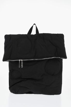 Off-white Solid-Color Nylon Backpack METEOR With Leather Trims Off-White