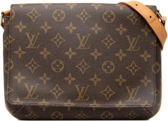 Louis Vuitton Pre-owned Musette Tango - Dames - Vintage Schoudertas - Bruin - ONE Size - Vintage