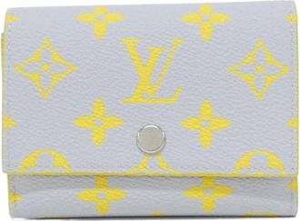 Louis Vuitton Gris Jaune Coated Canvas Bill Wallet (Tri-Fold) (Pre-Owned)