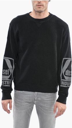 Diesel Honeycomb Motif S-GINAFFLE Crew-Neck Sweatshirt size Xxs