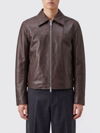 Our Legacy Giacca in pelle bovina liscia con chiusura a zip e tasche laterali