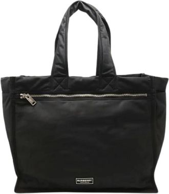 Burberry Pre-owned Nylon Tote Bag Black - Dames - Vintage Shopper - Zwart - ONE Size - Nylon - Vintage