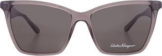 Ferragamo Ferragamo Grey Butterfly Ladies Sunglasses SF3017 057 54