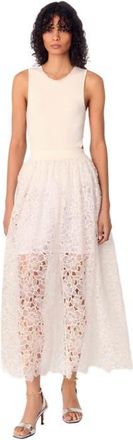 Maje Backless jewellery neck bodysuit in White at Nordstrom, Size Medium