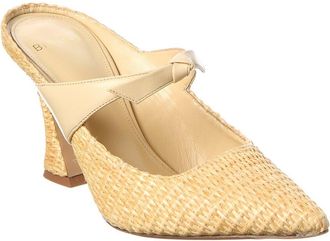 Alexandre Birman Maeve 85 Raffia & Leather Pump