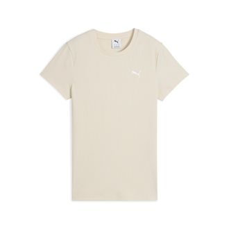 Puma T-Shirt PUMA ESS ELEVATED RIB TEE, Damen, Gr. XL, weiss (alpine snow), Obermaterial: 62% Polyester, 34% Baumwolle, 4% Elasthan, unifarben, regular fit