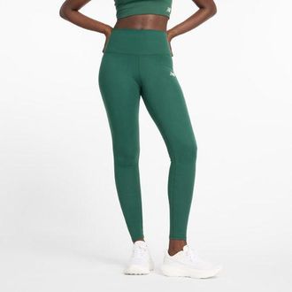 New Balance Womens NB Harmony High Rise Legging 27 in Green Poly Knit, size Large