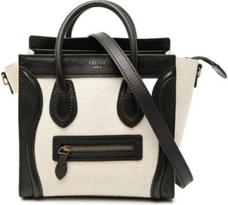 Celine Pre-owned Mini Bags, female, Beige, Size: ONE SIZE Pre-owned Canvas celine-bags