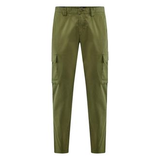 Bomboogie Slim-fit Trousers, male, Green, Size: W32 Cargo Pants in Gabardine