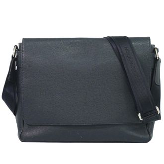 Louis Vuitton Roman Taiga Leather Navy Leather Handbag (Pre-Owned)