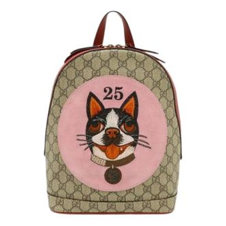 Gucci Pre-owned Zaino GG Supreme Bosco Dog - - Pre-owned - Donna - Beige - ONE SIZE