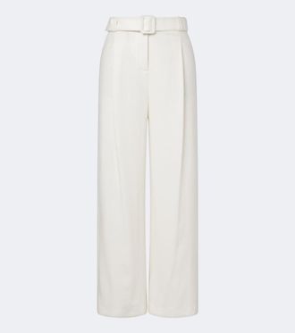 Eleventy Pantalones anchos de lana y cachemir