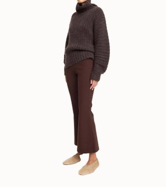 By Malene Birger Vilanna High-Waist Trousers In Coffee Brown