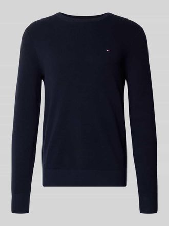 Tommy Hilfiger Regular Fit Strickpullover aus reiner Baumwolle in Marine, Gr&ouml;&szlig;e XL