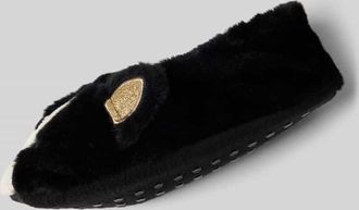 Capelli Hausschuhe aus Kunstfell in Black, Größe M/L