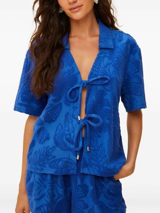 Farm Rio River Nature top met strikdetail - Blauw