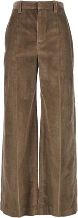 Brunello Cucinelli Broeken, Dames, Bruin, S, Katoen, Bruine Broek Pantalone