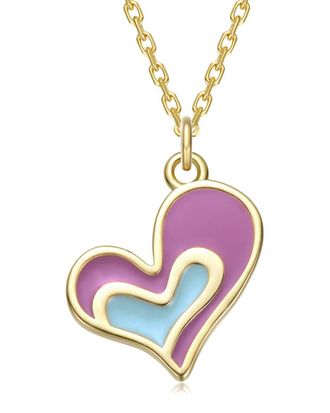 Rachel Glauber 14K Plated Heart Pendant