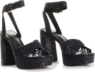 Vince Camuto Womens Pessa Platform Heeled Sandals In Black