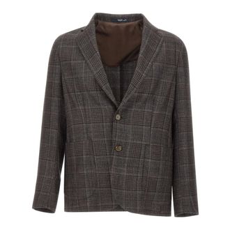 Barba Easy J Mono Blazer - Heren - Jassen - Bruin - Maat: L Zijde