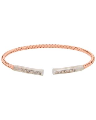Meshmerise 18K Rose Gold Vermeil 0.12 Ct. Tw. Diamond Mesh Bangle