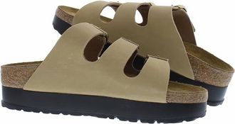 Birkenstock Womens Florida Iii Pap Flex Platform In Sandcastle Nubuck